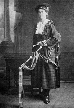 An Edwardian lady piper